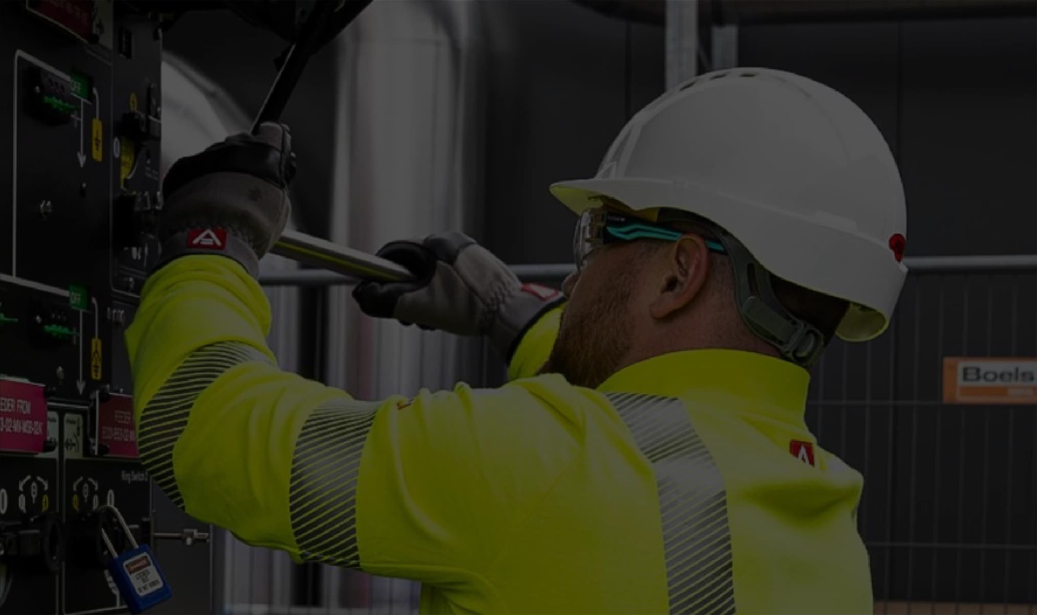 Construction workers with plans